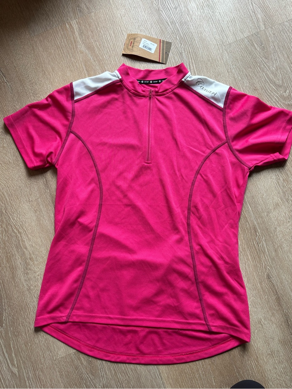 Canari Cycling Panther Pink Bike Quarter Zip Mystic Jersey Womens Size Large
